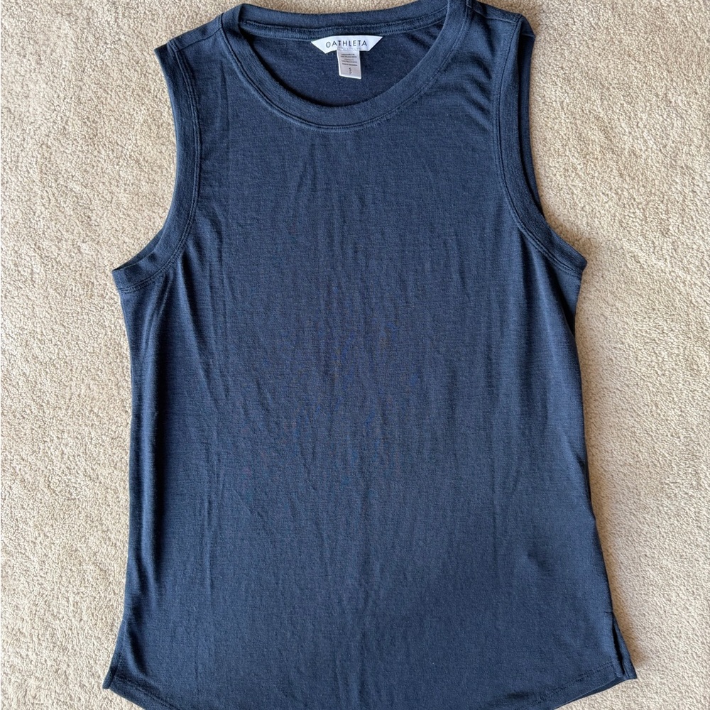 Athleta Dark Navy Sleeveless Muscle Tank